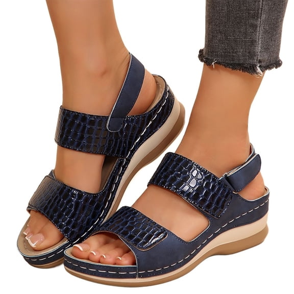 Wovix Women Trendy Sandals Arch Support Walking Sandals Comfortable Orthotic Sandals Leather Casual Daily Wear