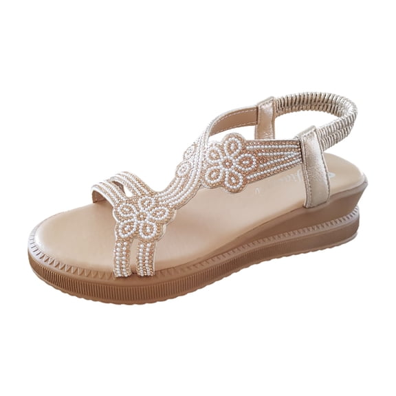 Wovix Women Trendy Sandals Simple Flat Shoes Open Toes Trendy Streetwear Shoes Indoor Outdoor Shoes Black 36