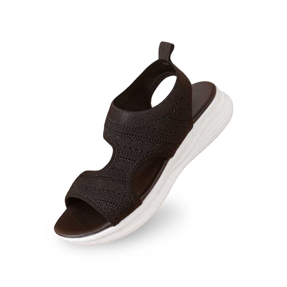 Wovix Women Trendy Sandals Walking Shoes Arch Support Orthotic Comfort Slip-On Open-Toe Outerwear Casual Daily Wear