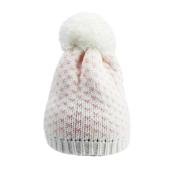 Wovix Women Winter Pom Pom Beanie Hats Warm Fleece Lined Chunky Trendy Cute Chenille Knit Twist Cap Knit Warm Hat For Outdoor Activities One Piece