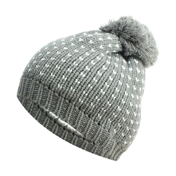 Wovix Women Winter Pom Pom Beanie Hats Warm Fleece Lined Chunky Trendy Cute Chenille Knit Twist Cap Knit Warm Hat For Outdoor Activities One Piece