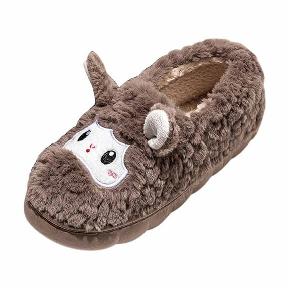 Wovix Women's Animal Slippers Cute Sheep Cozy Winter Fall Plush Soft Home Cotton Slippers Closed Back Comfy Basic For Daily Bedroom Shoes