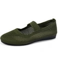 thumbnail image 1 of Wovix Women's Barefoot Mary Jane Flats Wide Toe Box Zero Drop Sole with Straps Lightweight Soft Breathable Daily Slip On Washable Knitted Fabric Office Work Woman Shoes, 1 of 7