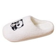 thumbnail image 1 of Wovix Women's Basic Slipper with Panda Graphic Soft Sole House Slippers Cozy on Fluffy Scuff Shoes Casual Relaxing Bedroom Shoes Lightweight House Shoes, 1 of 5