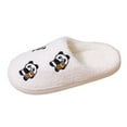 thumbnail image 1 of Wovix Women's Basic Slipper with Panda Graphic Soft Sole House Slippers Cozy on Fluffy Scuff Shoes Casual Relaxing Bedroom Shoes Lightweight House Shoes, 1 of 6