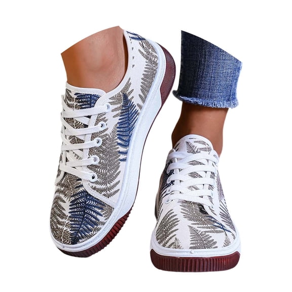 Wovix Women's Colorful Fashion Sneaker Canvas Shoes on Streetwear Closure Type Casual Retro Walking Shoes Lightweight Soft Daily Work Spring Summer Footwear