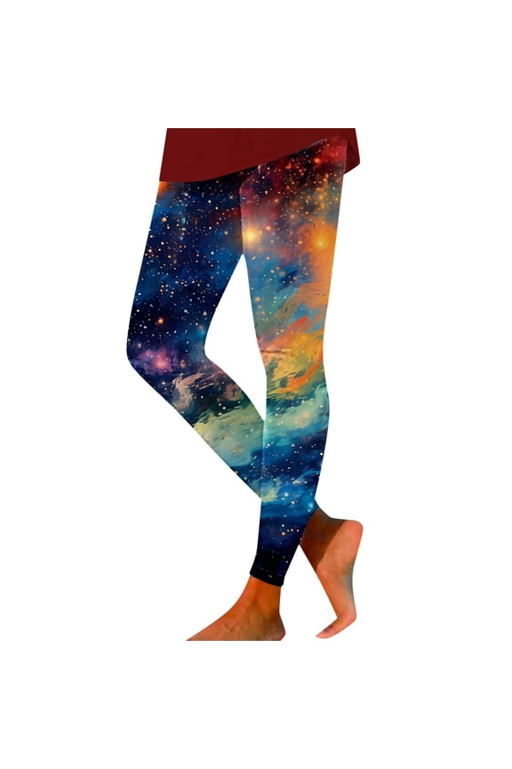 Women's Floral Printed Footless Elastic Tights Legging Basic Soft Buttery Soft High-Waist Yoga Bottoms Butt Lift Tights Valentine's Day Daily Wear