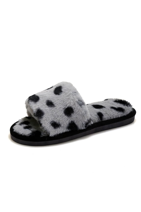Women's Fuzzy Fluffy Furry Slippers Flip Flop Open Toe Cozy House Memory Foam Sandals Slides Soft Flat Comfy Anti- Spa Indoor Outdoor Activities