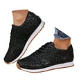 thumbnail image 1 of Wovix Women's Glitter Shoes Sparkly Lightweight Metallic Sequins Tennis Shoes Casual Retro Walking Shoes Daily, 1 of 7