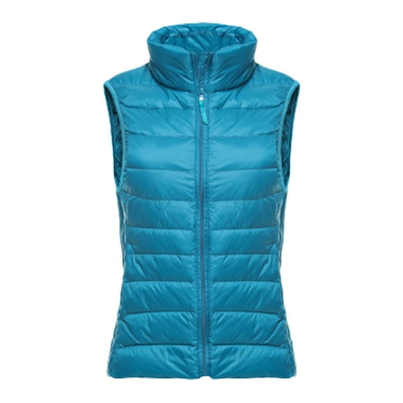Wovix Women's Lightweight Wind-Resistant Packable Puffer Vest Zip Up Stand Collar Lightweight Sleeveless Coat with Pockets Daily For Cold Weather