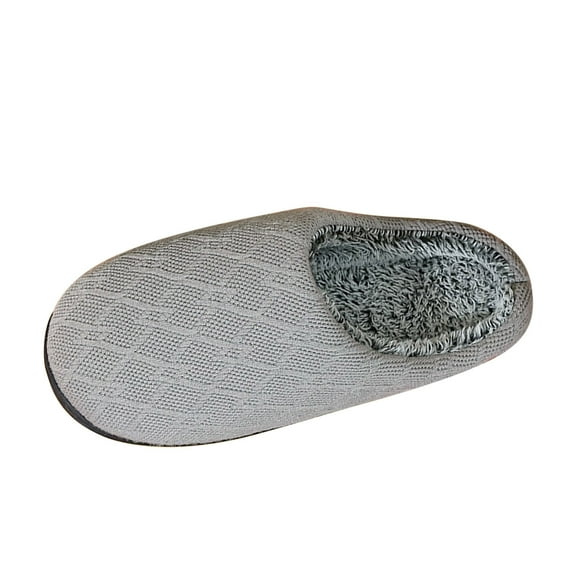 Wovix Women's Two-Tone Knit Memory Foam Slipper Plaid Foam Cushionin Relieves Pressure Casual Bedroom Shoes Comfy Lightweight For Daily