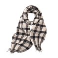 thumbnail image 1 of Wovix Women's Plaid Check and Solid Soft Feel Winter Scarf Warm Scarfs Cold Weather Accessories Fringe Scarves One Piece All Winter Warm Gifts, 1 of 5