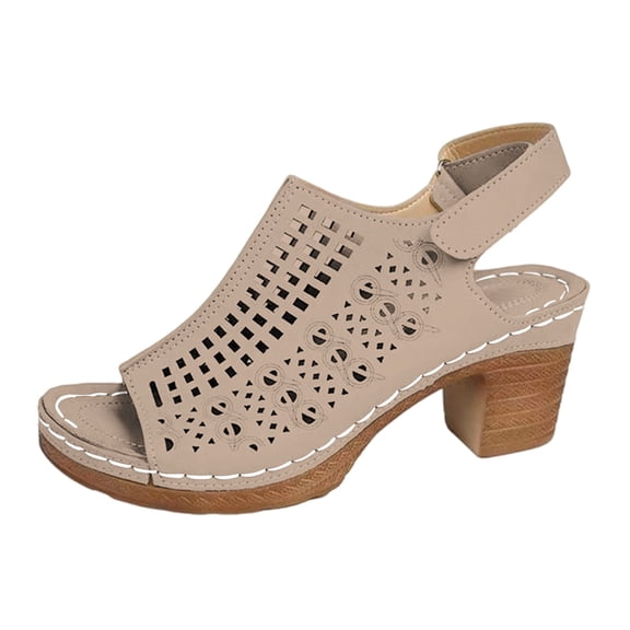 Wovix Women's Sandals Mesh Soft Ankle Strap Classic Simple Open Toe Platform Shoes Indoor Outdoor Shoes