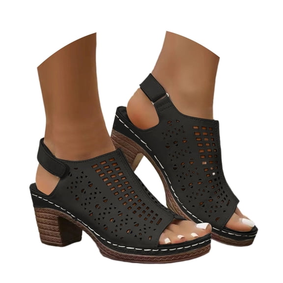 Wovix Women's Sandals Mesh Soft Ankle Strap Classic Simple Open Toe Platform Shoes Indoor Outdoor Shoes