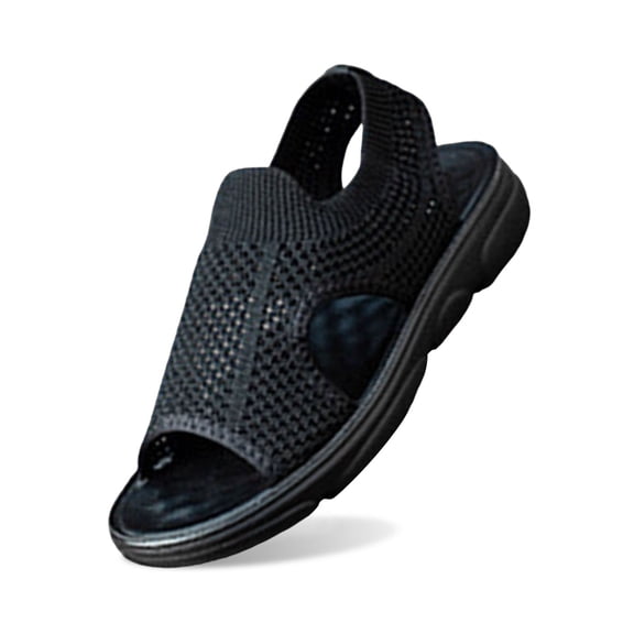 Wovix Women's Sandals Open Toe Flat Breathable Soft Shoes Ankle Strap Simple Lightweight Shoes Casual Daily Wear Beige 36