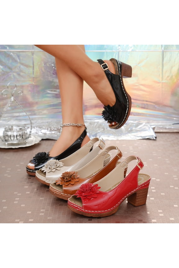 Women's Sandals Open Toe Flat Shoes Heel Simple Commuting Shoes Casual Daily Wear Beige 36