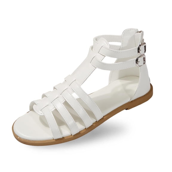 Wovix Women's Sandals Open Toe Lightweight Soft Shoes Classic Simple Sandals Ankle Band Work Shoes Indoor Outdoor Shoes Black 37