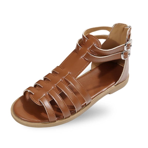 Wovix Women's Sandals Open Toe Lightweight Soft Shoes Classic Simple Sandals Ankle Band Work Shoes Indoor Outdoor Shoes Black 37