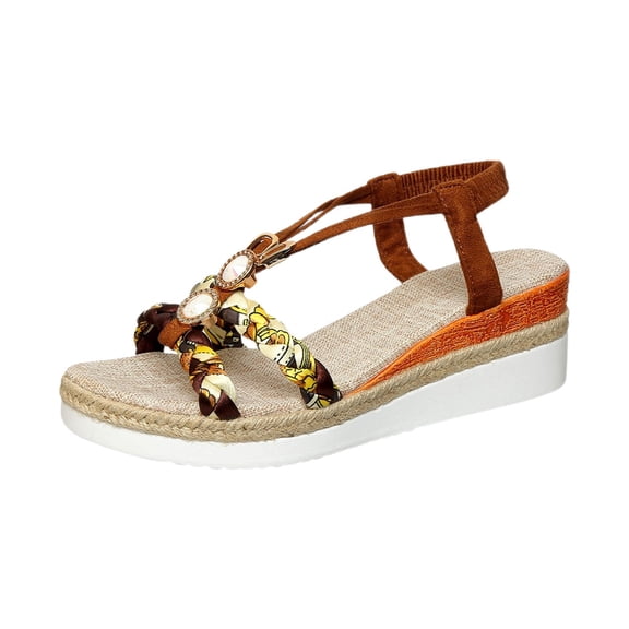 Wovix Women's Sandals Open Toe Simple Ankle Strap Shoes T Strap Dress And Casual Wedding Footwear Casual Daily Wear