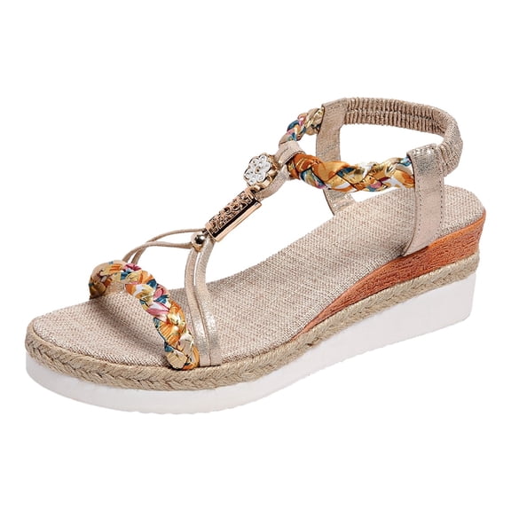 Wovix Women's Sandals T Strap Dress Wedding Bridal Bride Shoes Open Toe Ankle Strap Simple Footwear Indoor Outdoor Shoes