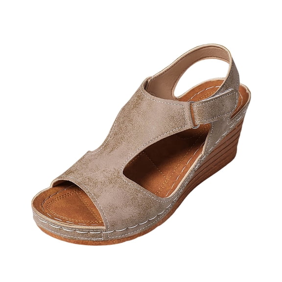 Wovix Women's Sandals T Strap Dressy And Casual Shoes Simple Open Toe Beach Shoes Casual Daily Wear Black 37