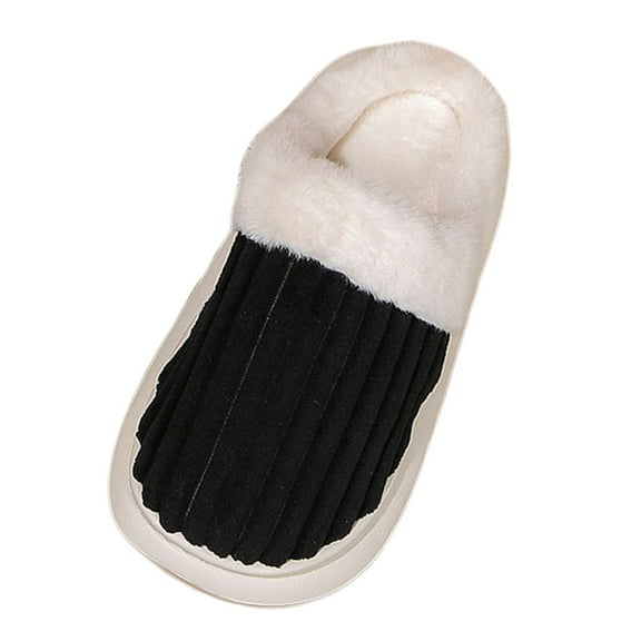 Wovix Women's on Fuzzy Slippers Memory Foam Cushionin House Slippers Outdoor Indoor Thermal Plush Bedroom Shoes Scuff with Fluffy Collar Lining