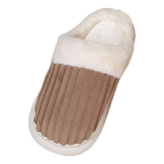 Wovix Women's on Fuzzy Slippers Memory Foam Cushionin House Slippers Outdoor Indoor Thermal Plush Bedroom Shoes Scuff with Fluffy Collar Lining