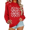 thumbnail image 1 of Wovix Women's Sweaters Long Sleeve Crew Neck Casual Front Big Cute Heart Sweater Trendy Streetwear Daily Soft Tops Girly Vintage Romantic Outfits, 1 of 4