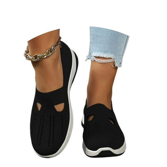 Wovix Women's Woven Orthopedic Breathable Soft Casual Shoes Arch Support Diabetes Foam Shoes Walking Anti-Skid Sports Lightweight Soft Shoes Everyday Wear