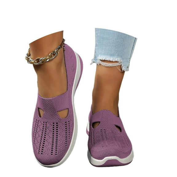 Wovix Women's Woven Orthopedic Breathable Soft Casual Shoes Arch Support Diabetes Foam Shoes Walking Anti-Skid Sports Lightweight Soft Shoes Everyday Wear