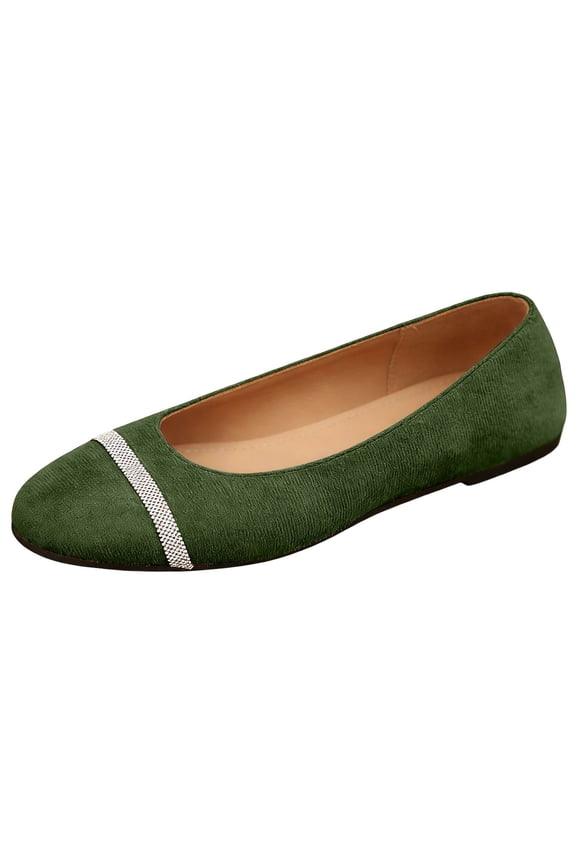 Womens Ballerina Ballet Flats Shoes Solid Casual on Comfy Lightweight Daily Work Walking Shoes Green 40