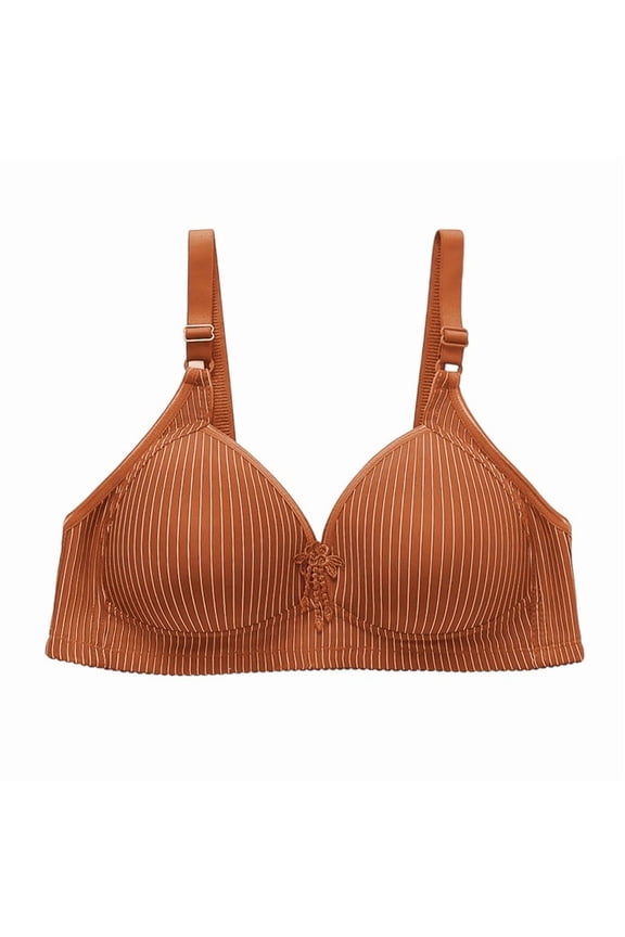 Womens Breathe Underwire Bra Cotton Modal Lightly Lined Bra Full Coverage Breathable Convertible Straps Bra Orange 38