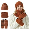 thumbnail image 1 of Wovix Womens Winter Beanie Hat Scarf Gloves Headband Set Slouchy Beanie Ear Warmer Knit Scarf Touchscreen Gloves Warm Three Pieces Gift Set Warm, 1 of 1