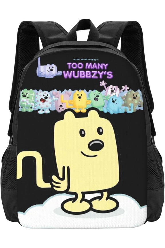 Wow! Anime Wow! Wubbzy! Anime Backpacks Canvas Backpack Cartoon Daypack Unisex Lightweight Bags for Office Travel