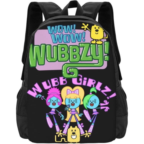 Wow! Anime Wow! Wubbzy! Anime Backpacks Canvas Backpack Cartoon Daypack Unisex Lightweight Bags for Office Travel