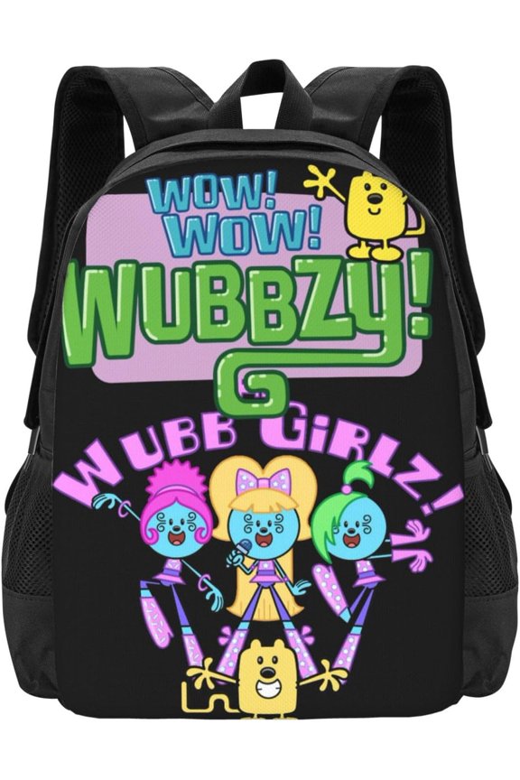Wow! Anime Wow! Wubbzy! Anime Backpacks Canvas Backpack Cartoon Daypack Unisex Lightweight Bags for Office Travel
