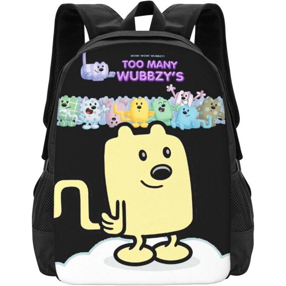 Wow! Anime Wow! Wubbzy! Anime Backpacks Canvas Backpack Cartoon Daypack Unisex Lightweight Bags for Office Travel
