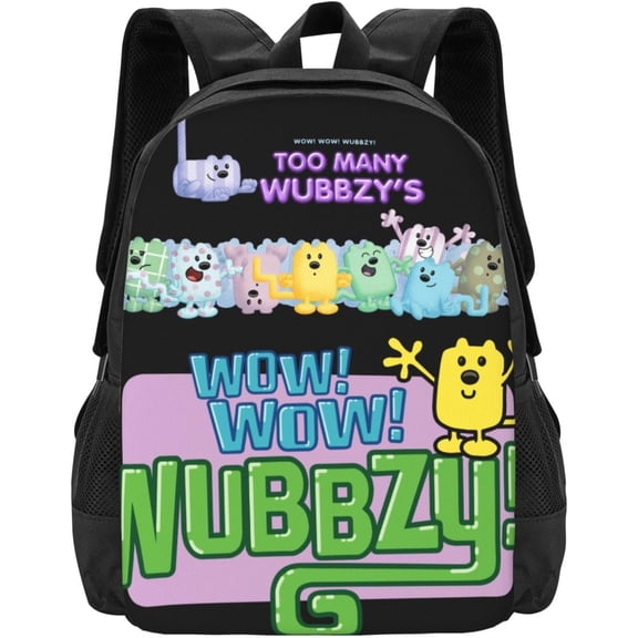 Wow! Anime Wow! Wubbzy! Anime Backpacks Canvas Backpack Cartoon Daypack Unisex Lightweight Bags for Office Travel