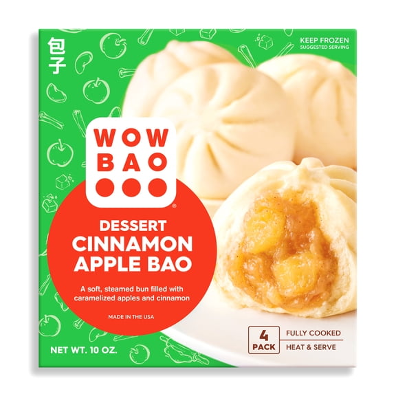 Wow Bao Apple Cinnamon Dessert Bao, 4 Count, Frozen
