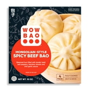 Wow Bao Mongolian-Style Beef Bao, 4 Pack, Frozen