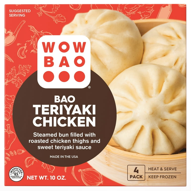 Wow Bao Teriyaki Chicken Bao, 4 Pack - Walmart.com
