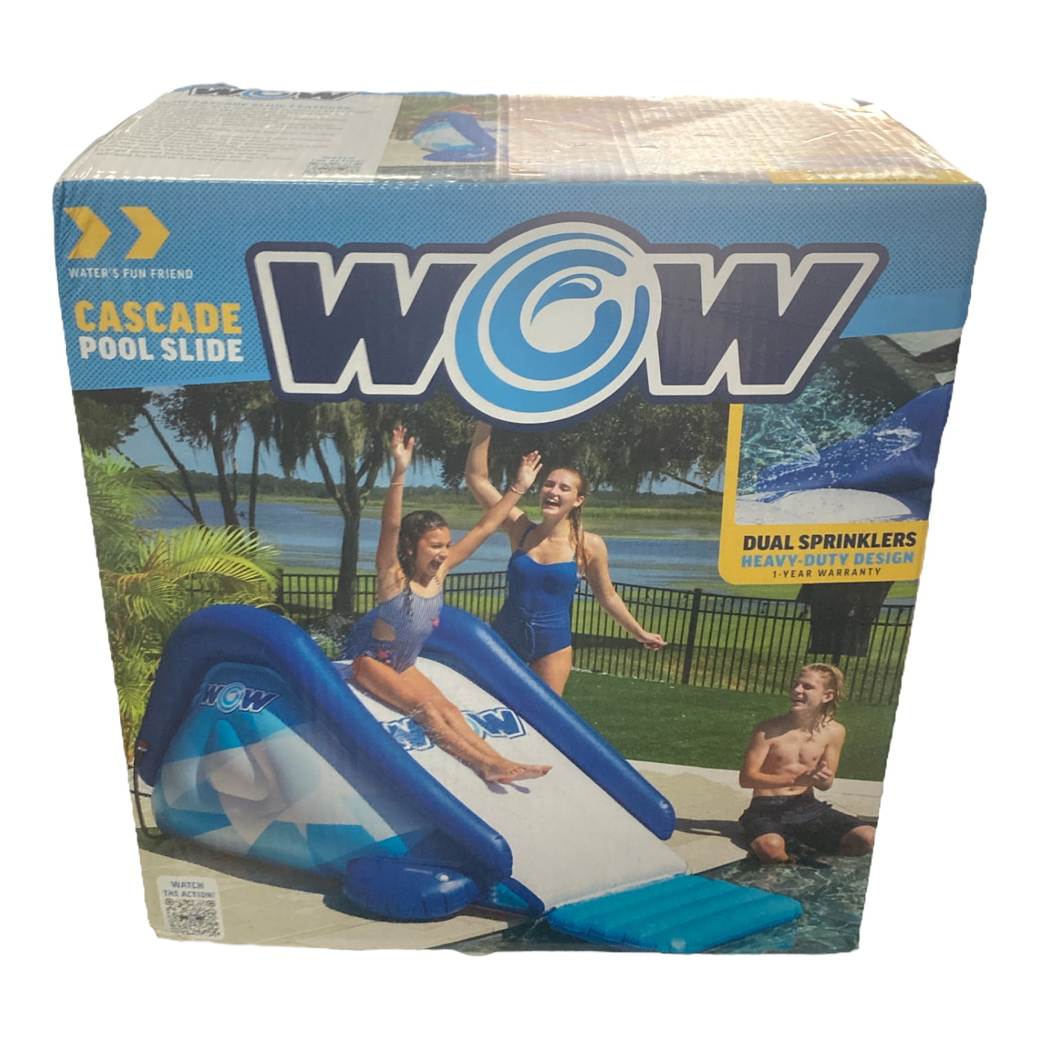 Wow Cascade Pool Slide with Dual Sprinklers Heavy Duty Design