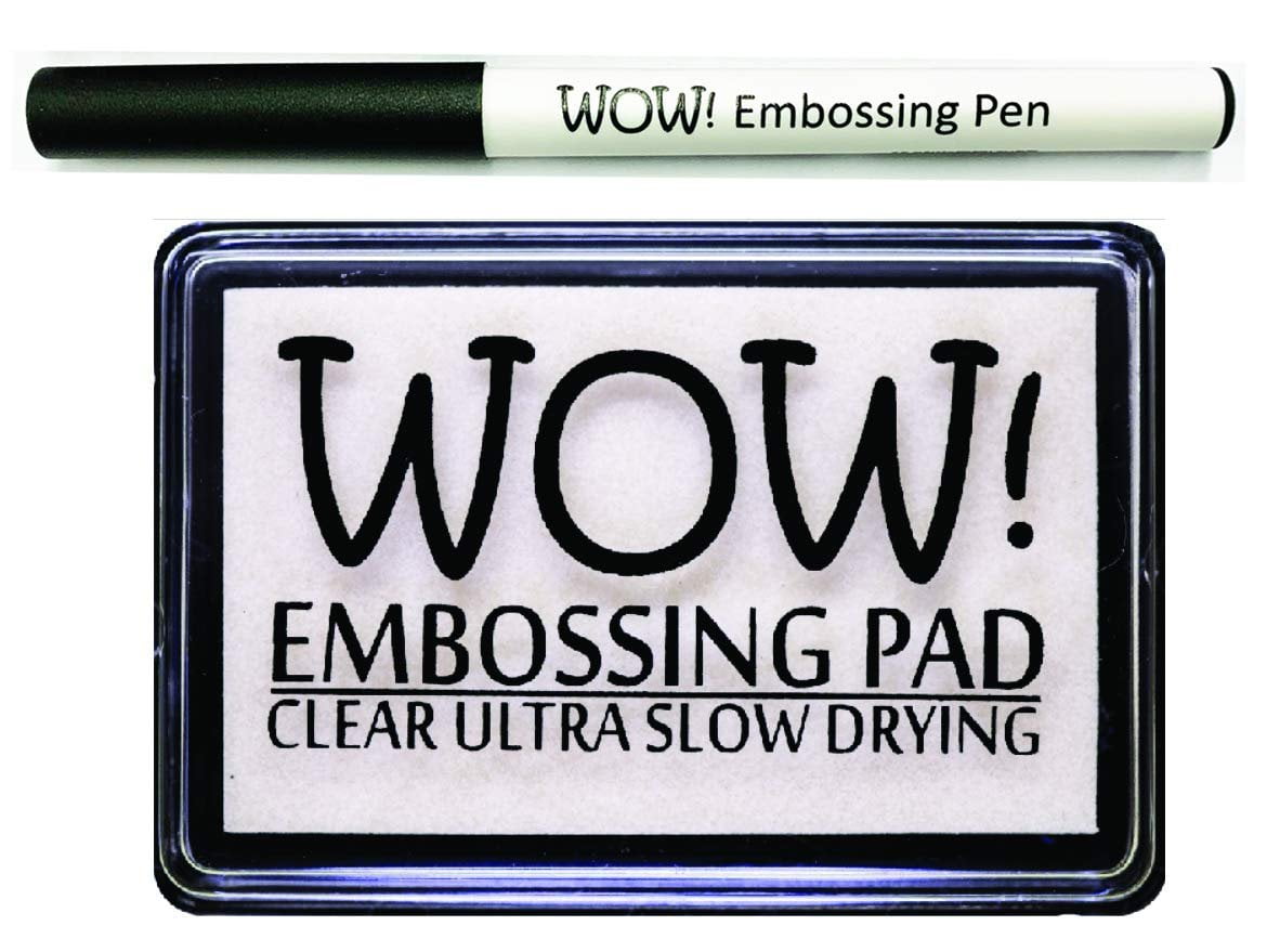 Wow Clear Embossing Ink Pad Ultra Slow Drying WV02 and Embossing Pen WV04 - Bundle 2 Items