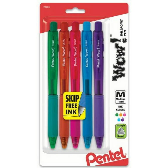 Wow! Colors Retractable Ballpoint Pen (Pack of 6)