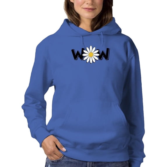 Wow Daisy Banner. Hoodie Women -Image by Shutterstock, Female Small