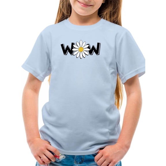 Wow Daisy Banner. T-Shirt Juniors -Image by Shutterstock,  Large