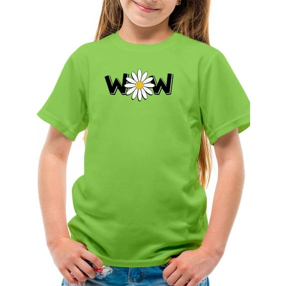 Wow Daisy Banner. T-Shirt Juniors -Image by Shutterstock, Small