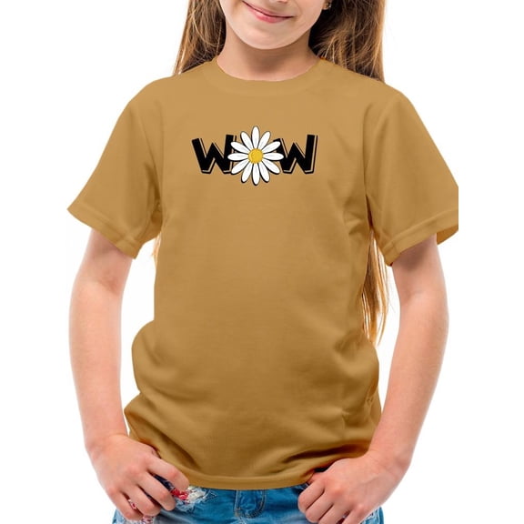 Wow Daisy Banner. T-Shirt Juniors -Image by Shutterstock,  x-Small