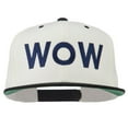 thumbnail image 1 of Wow Embroidered Snapback Cap - Natural Black OSFM, 1 of 5