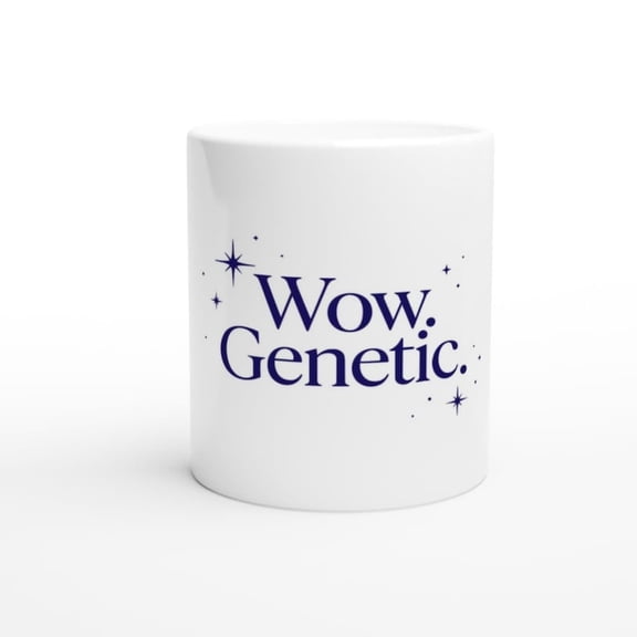 Wow. Genetics. Ceramic Mug Minimal Book Lover Coffee Mug White sy Aesthetic Cup.